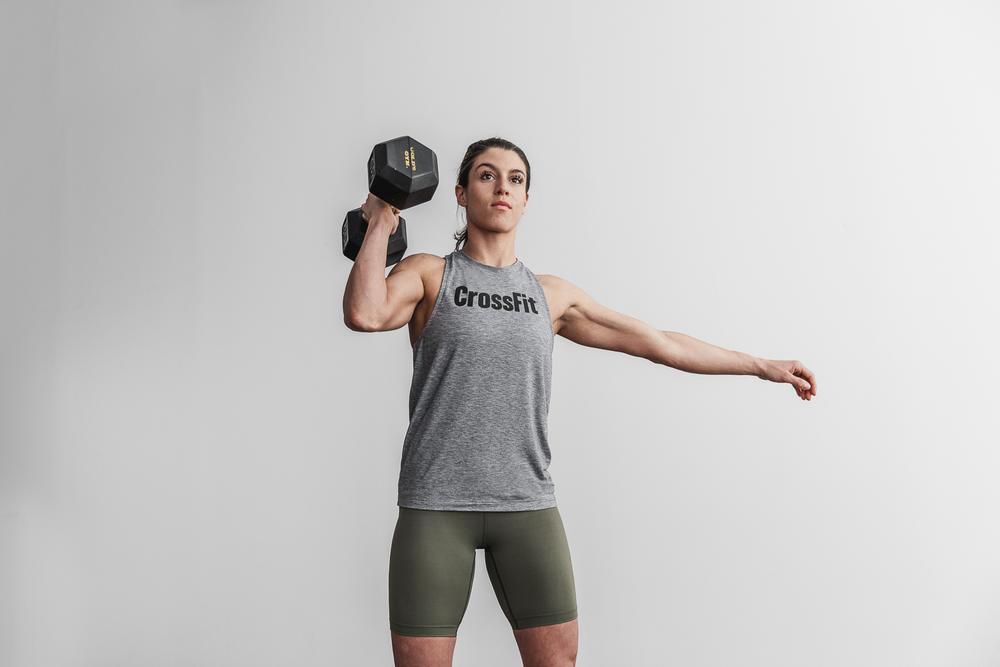 Débardeurs NOBULL Femme Grise - NOBULL Crossfit® High-Neck,France (9037-TZVSG)